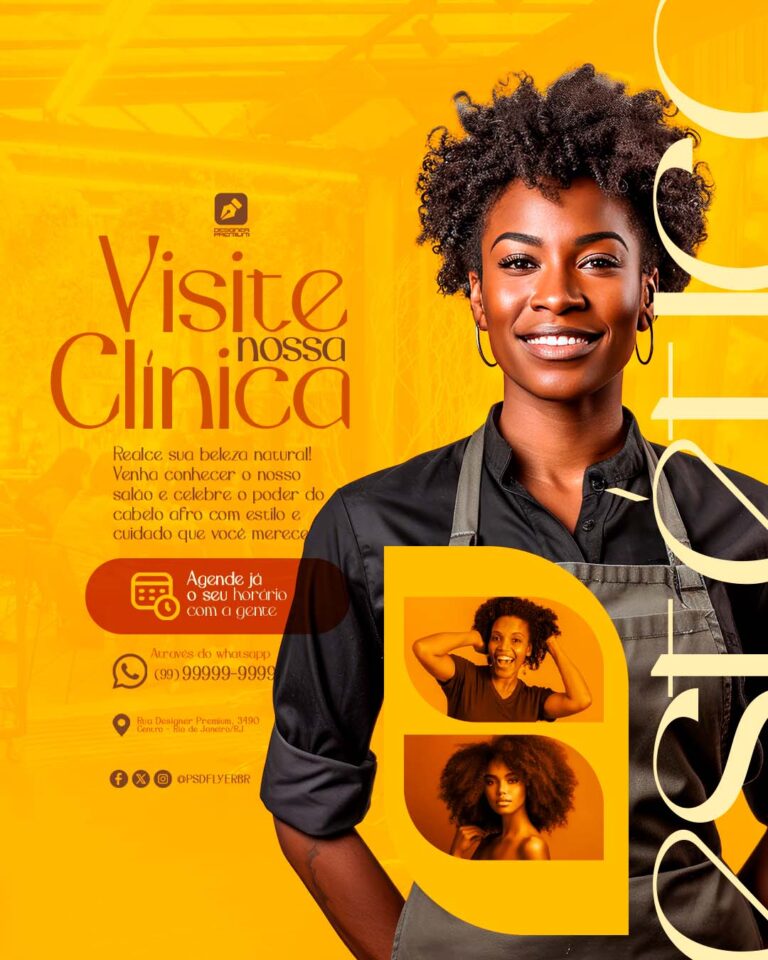 PSD FLYER FREE - TEMPLATE - CANVA - FREEPIK - DESIGNI - DESIGNER -PSD ESTÉTICA - SALÃO DE BELEZA - CABELEREIRA - SOCIAL MEDIA
