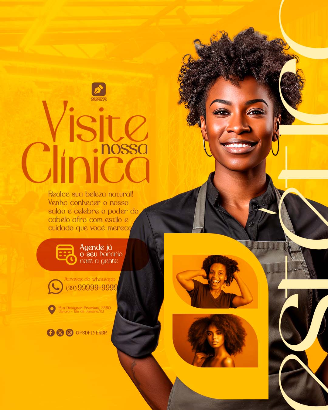 PSD FLYER FREE - TEMPLATE - CANVA - FREEPIK - DESIGNI - DESIGNER -PSD ESTÉTICA - SALÃO DE BELEZA - CABELEREIRA - SOCIAL MEDIA