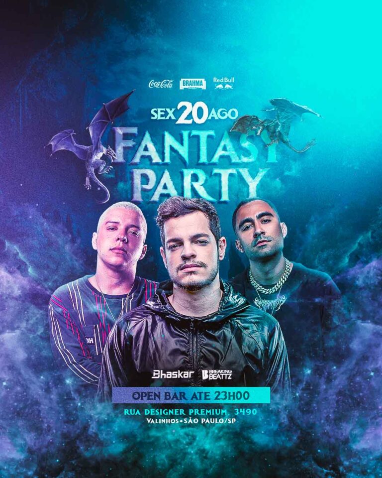 PSD FLYER FREE - TEMPLATE - CANVA - FREEPIK - DESIGNI - DESIGNER - PSD FANTASY PARTY - FESTA FANTASIA - EVENTOS