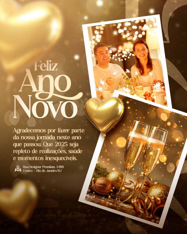 PSD FLYER FREE - TEMPLATE - CANVA - FREEPIK - DESIGNI - DESIGNER - PSD FELIZ ANO NOVO - REVEION - SOCIAL MEDIA