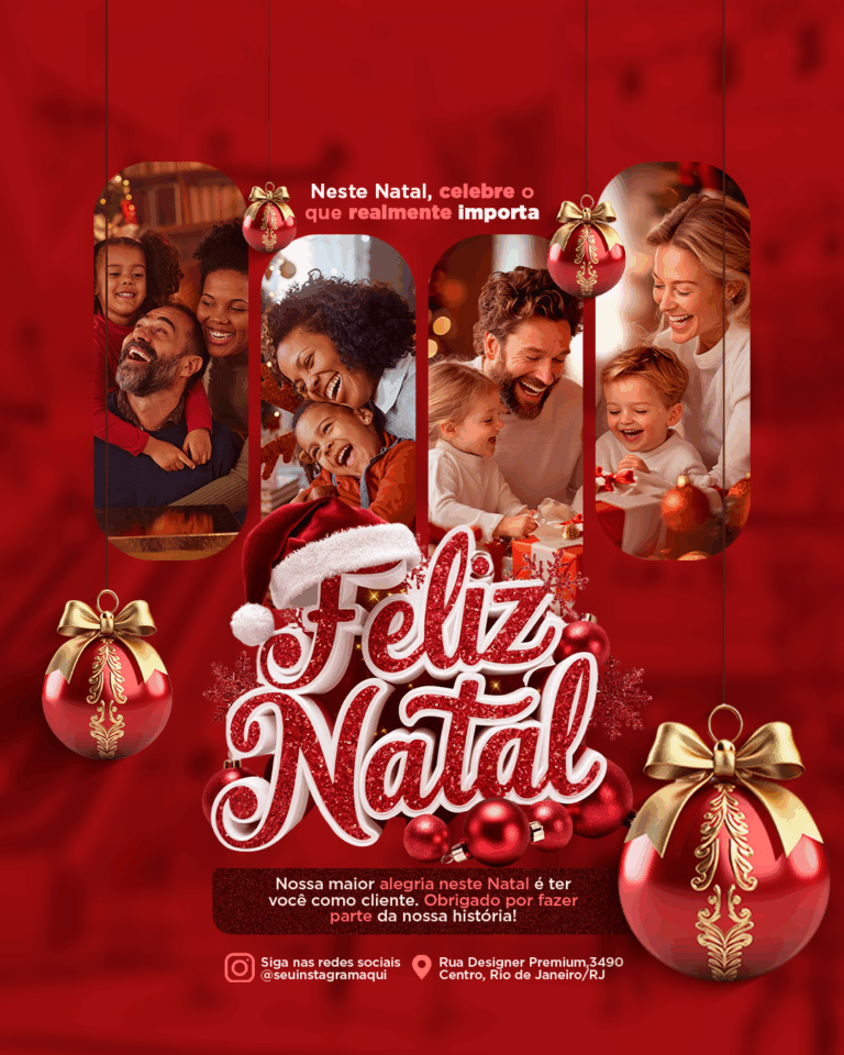 PSD FLYER FREE - TEMPLATE - CANVA - FREEPIK - DESIGNI - DESIGNER - PSD FELIZ NATAL 112- NATAL - SOCIAL MEDIA