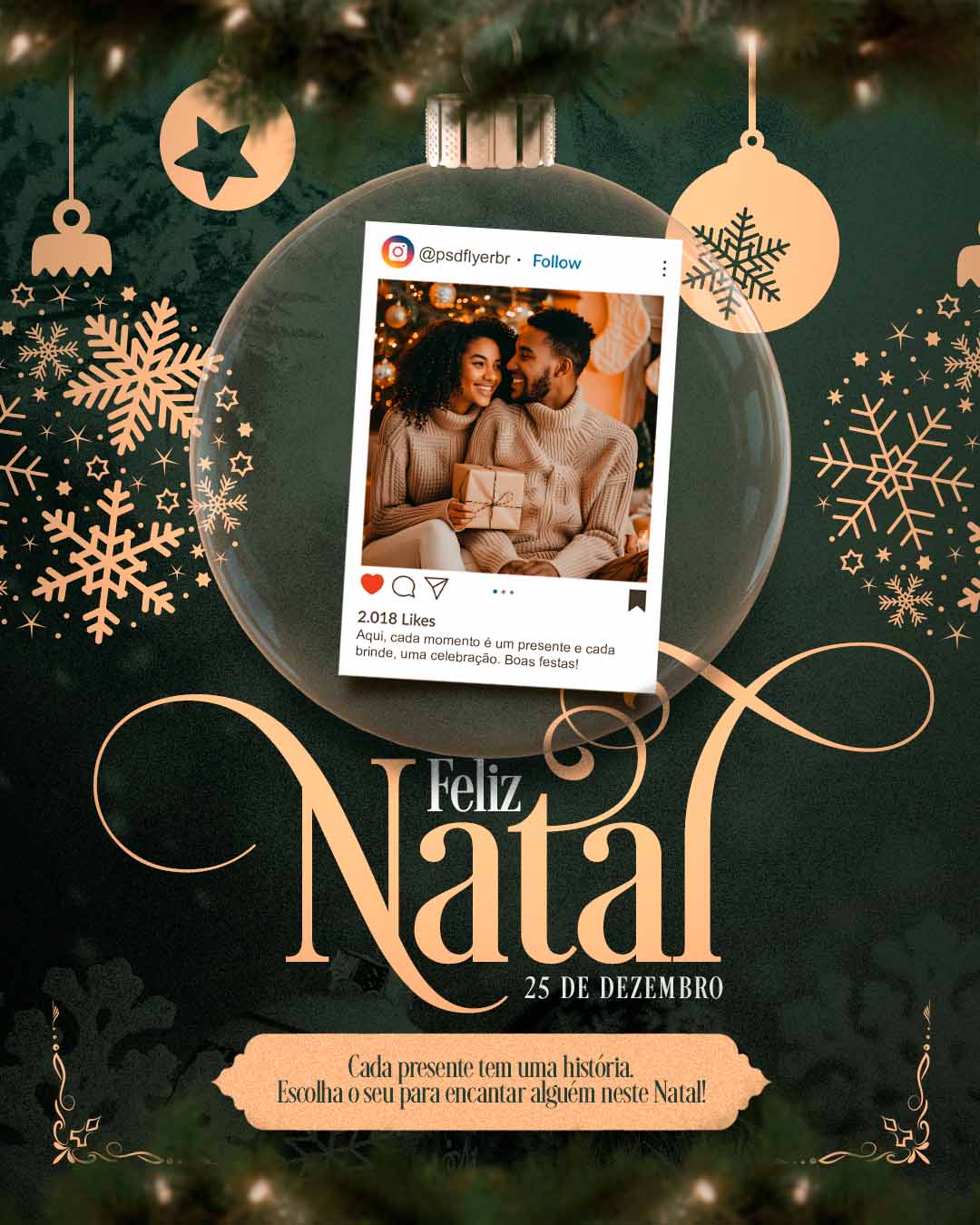 PSD FLYER FREE - TEMPLATE - CANVA - FREEPIK - DESIGNI - DESIGNER - PSD FELIZ NATAL 3 - NATAL - SOCIAL MEDIA