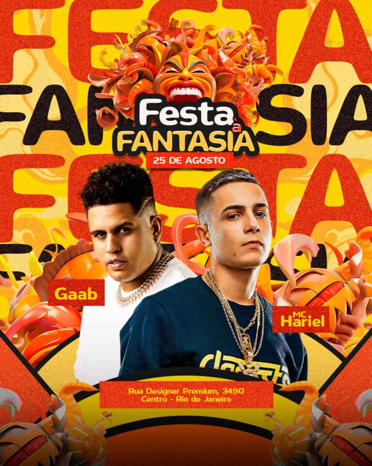 PSD FLYER FREE - TEMPLATE - CANVA - FREEPIK - DESIGNI - DESIGNER - PSD FESTA FANTASIA - FUNK - EVENTOS