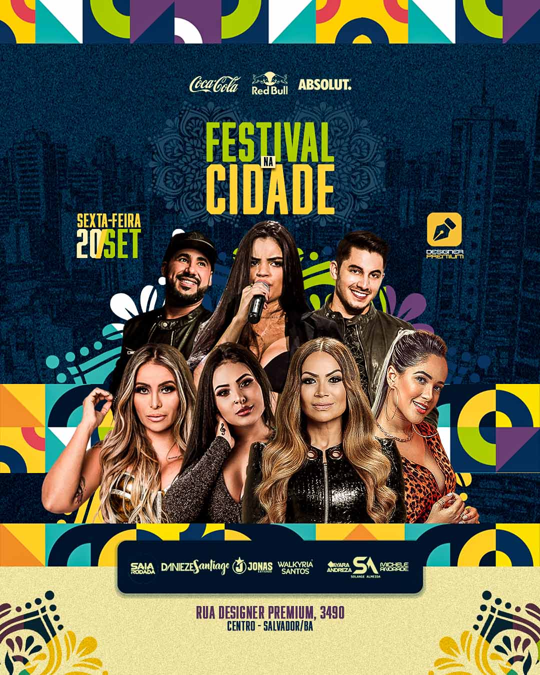 PSD FLYER FREE - TEMPLATE - CANVA - FREEPIK - DESIGNI - DESIGNER - PSD FESTIVAL NA CIDADE - SHOWS - EVENTOS