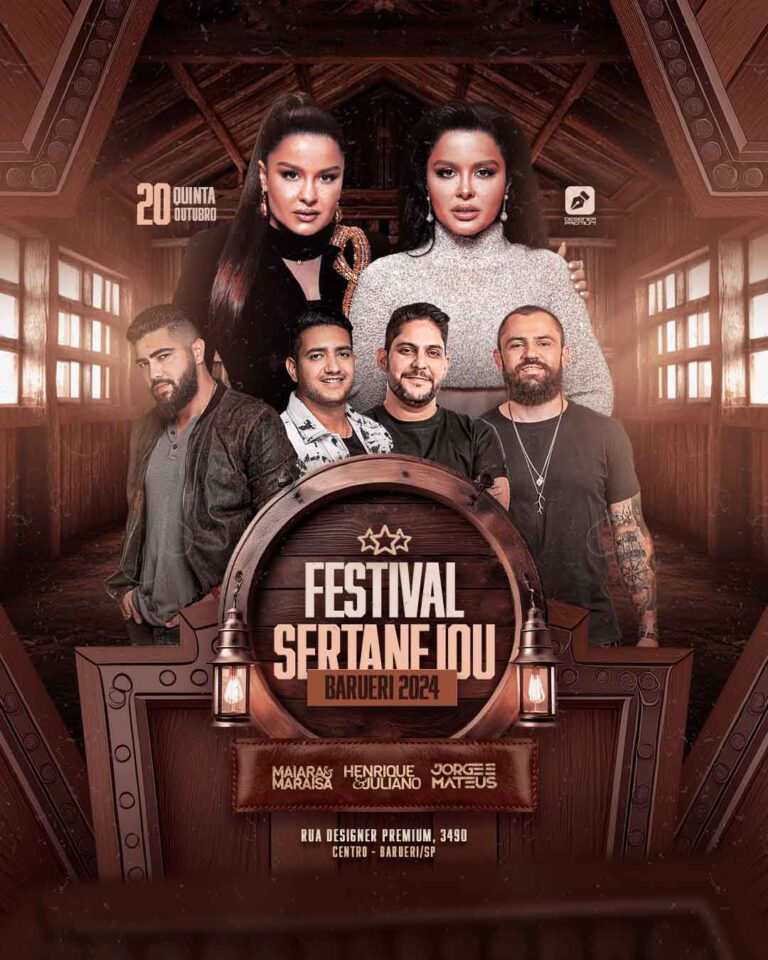 PSD FLYER FREE - TEMPLATE - CANVA - FREEPIK - DESIGNI - DESIGNER -PSD FESTIVAL SERTANEJO - SERTANEJO - EVENTOS