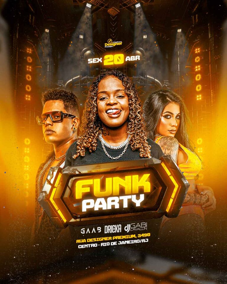 PSD FLYER FREE - TEMPLATE - CANVA - FREEPIK - DESIGNI - DESIGNER - PSD FUNK PARTY - EVENTOS