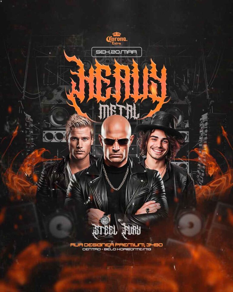 PSD FLYER FREE - TEMPLATE - CANVA - FREEPIK - DESIGNI - DESIGNER - PSD HEAVY METAL - ROCJ - EVENTOS