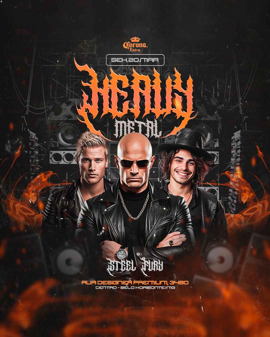 PSD FLYER FREE - TEMPLATE - CANVA - FREEPIK - DESIGNI - DESIGNER - PSD HEAVY METAL - ROCJ - EVENTOS