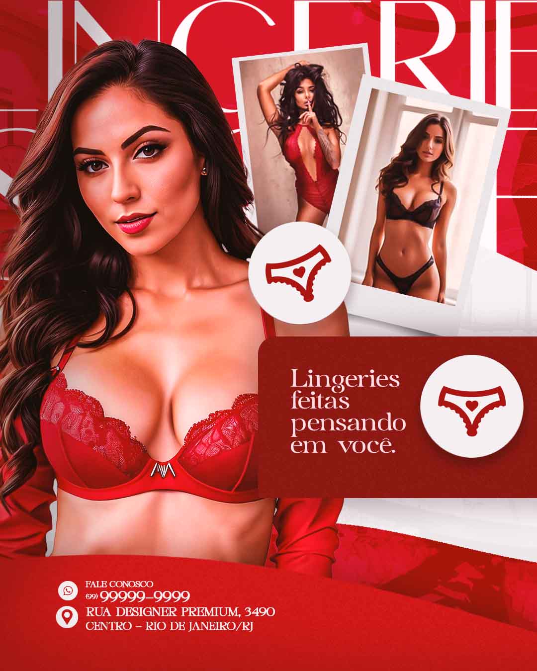 PSD FLYER FREE - TEMPLATE - CANVA - FREEPIK - DESIGNI - DESIGNER - PSD LINGERIE - ROUPA INTIMA - SOCIAL MEDIA