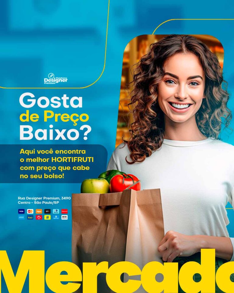 PSD FLYER FREE - TEMPLATE - CANVA - FREEPIK - DESIGNI - DESIGNER - PSD MERCADO - HORTIFUTI - MERCADO - SOCIAL MEDIA