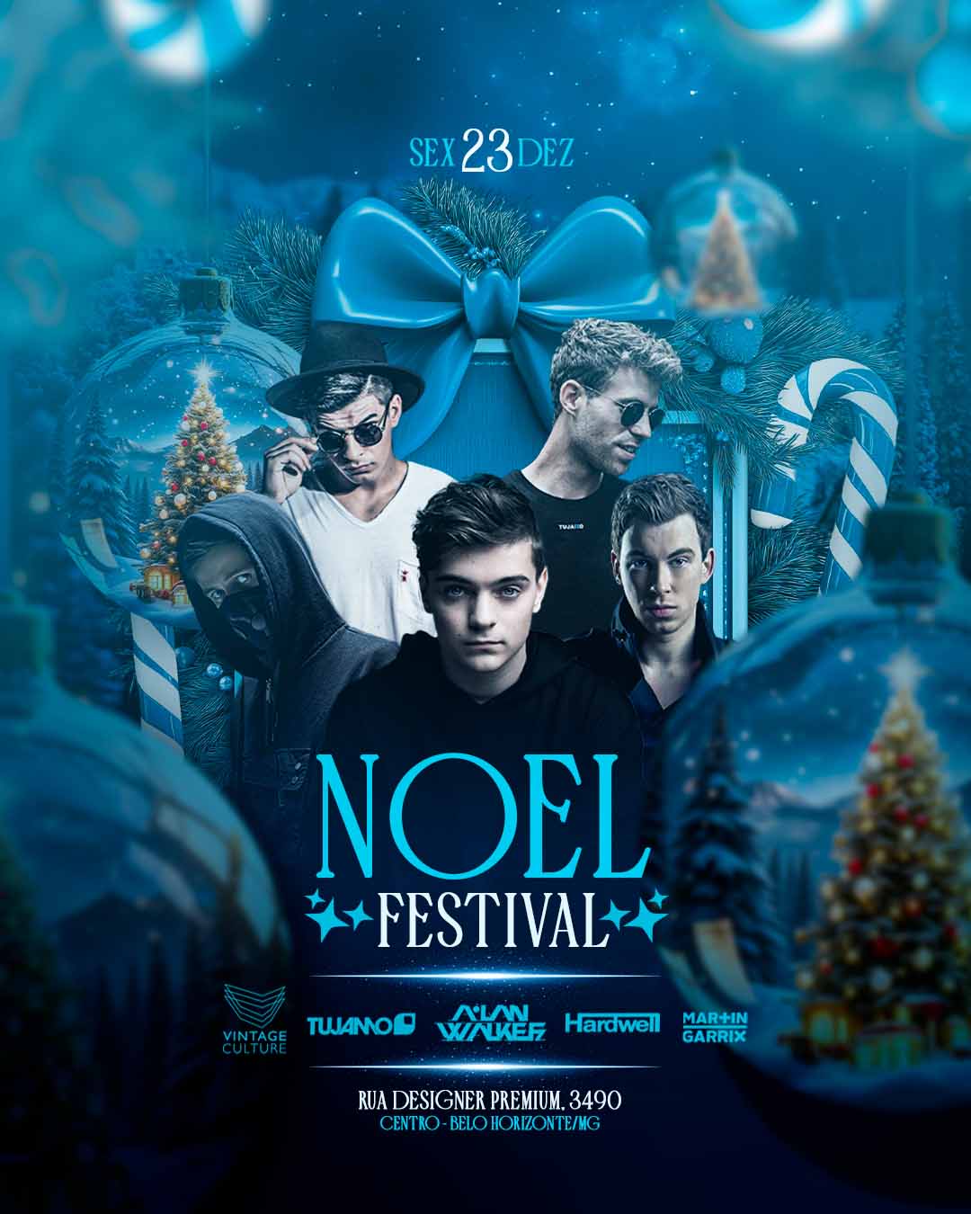 PSD FLYER FREE - TEMPLATE - CANVA - FREEPIK - DESIGNI - DESIGNER - PSD NOEL FESTIVAL- NATAL - EVENTOS