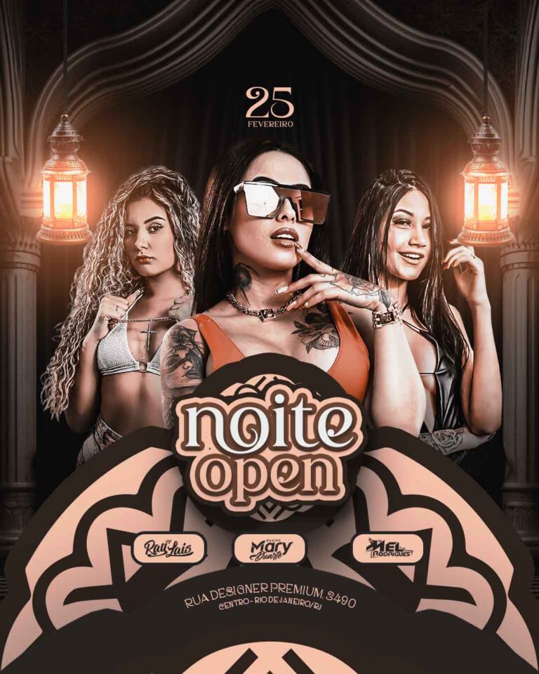 PSD FLYER FREE - TEMPLATE - CANVA - FREEPIK - DESIGNI - DESIGNER - PSD NOITE OPEN - LOUNGE - FUNK- EVENTOS
