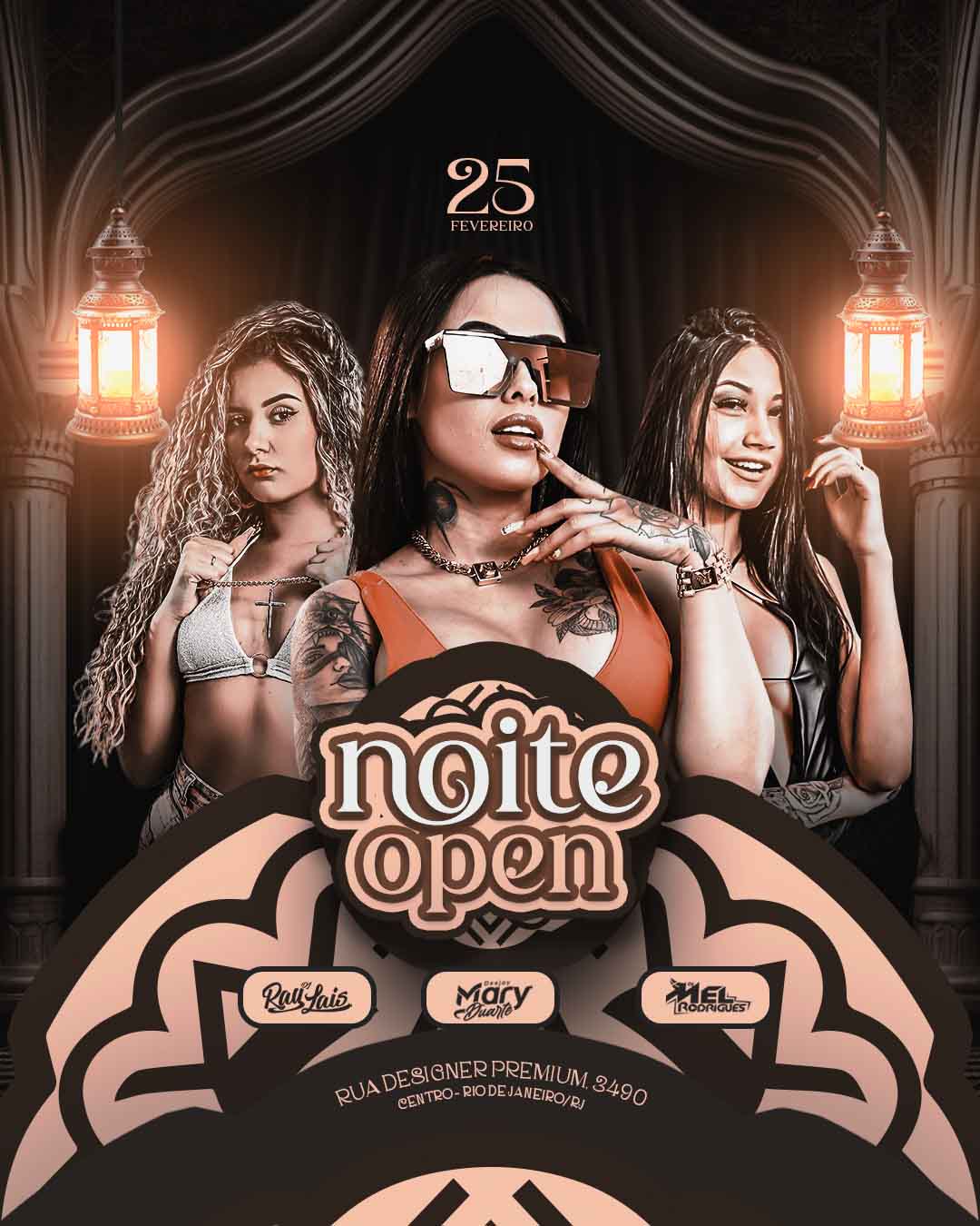 PSD FLYER FREE - TEMPLATE - CANVA - FREEPIK - DESIGNI - DESIGNER - PSD NOITE OPEN - LOUNGE - FUNK- EVENTOS