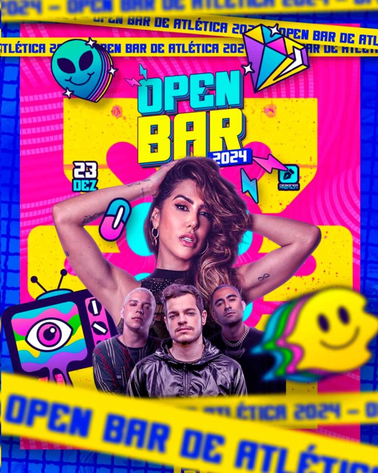 PSD FLYER FREE - TEMPLATE - CANVA - FREEPIK - DESIGNI - DESIGNER - PSD OPEN BAR ATLÉTICA - OPEN BAR - EVENTOS
