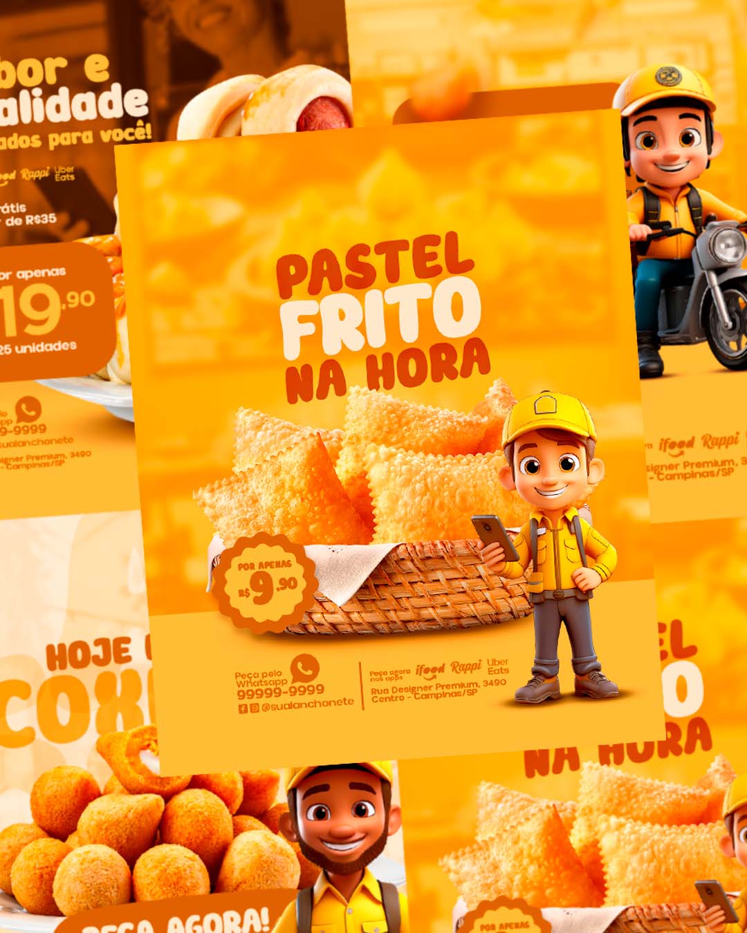 PSD FLYER FREE - TEMPLATE - CANVA - FREEPIK - DESIGNI - DESIGNER - PSD PACK FREE PASTEL - 4 PSDS EDITAVEIS - PASTEL - SOCIAL MEDIA