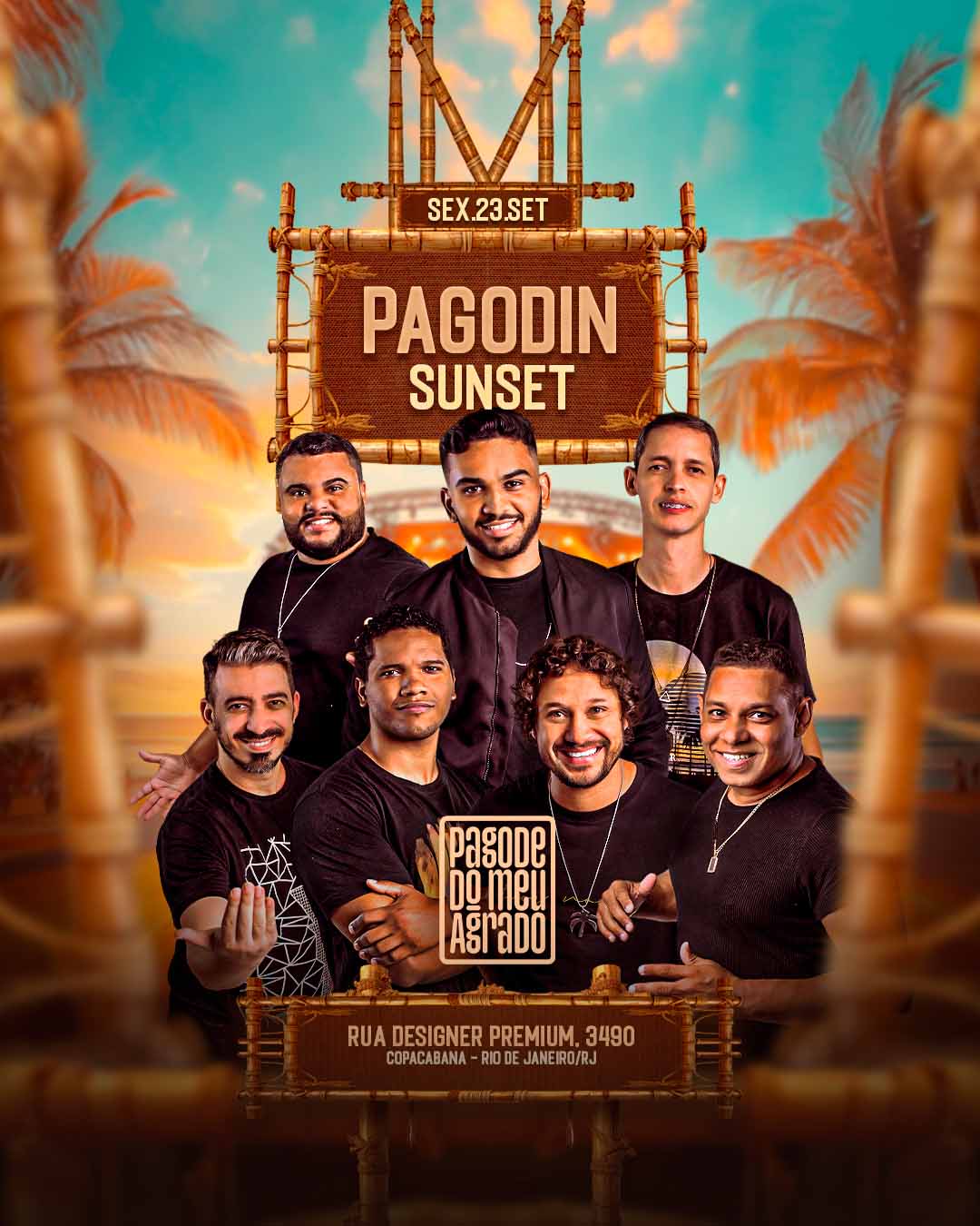 PSD FLYER FREE - TEMPLATE - CANVA - FREEPIK - DESIGNI - DESIGNER - PSD PAGODE - PAGODIN SUNSET- PAGODE - EVENTOS