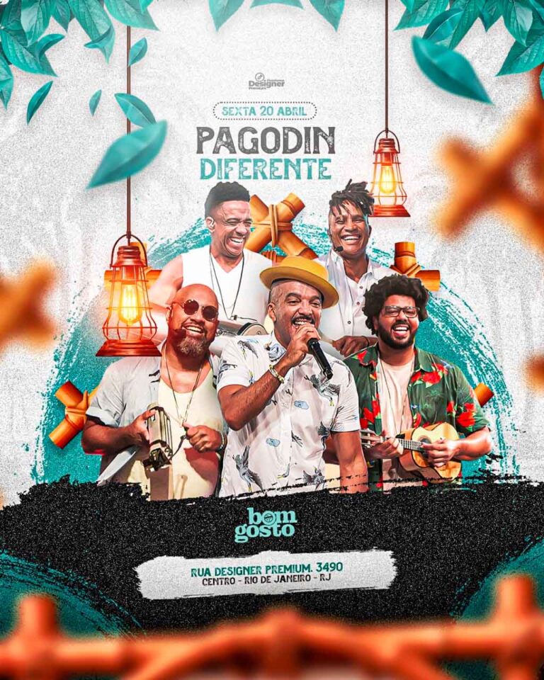PSD FLYER FREE - TEMPLATE - CANVA - FREEPIK - DESIGNI - DESIGNER - PSD PAGODIN DIFERENTE - PAGODE - EVENTOS