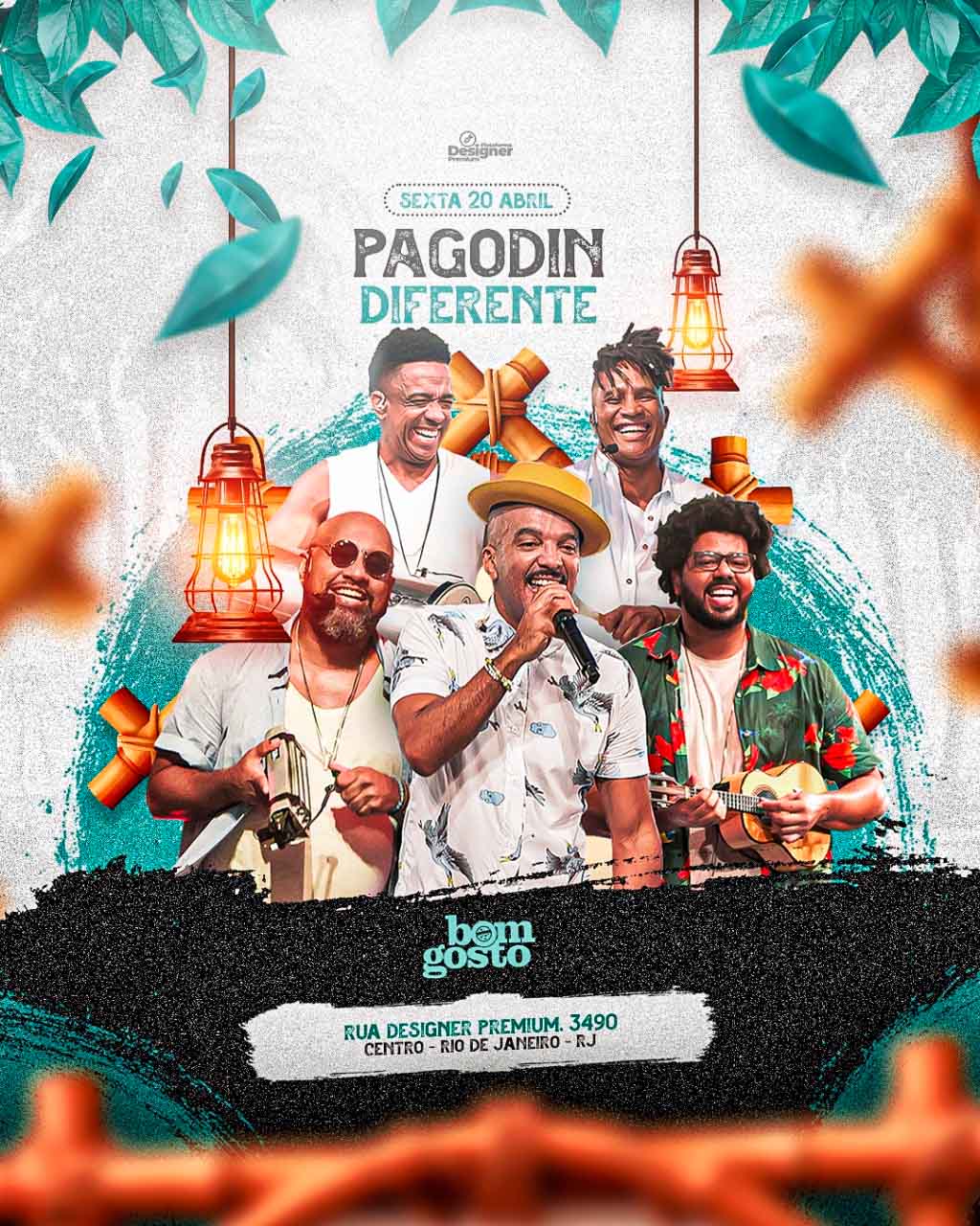 PSD FLYER FREE - TEMPLATE - CANVA - FREEPIK - DESIGNI - DESIGNER - PSD PAGODIN DIFERENTE - PAGODE - EVENTOS