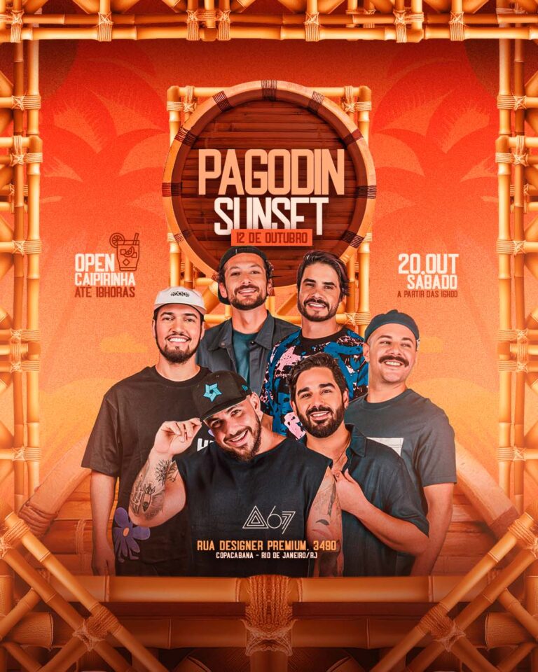 PSD FLYER FREE - TEMPLATE - CANVA - FREEPIK - DESIGNI - DESIGNER - PSD PAGODIN SUNSET - PAGODE - EVENTOS