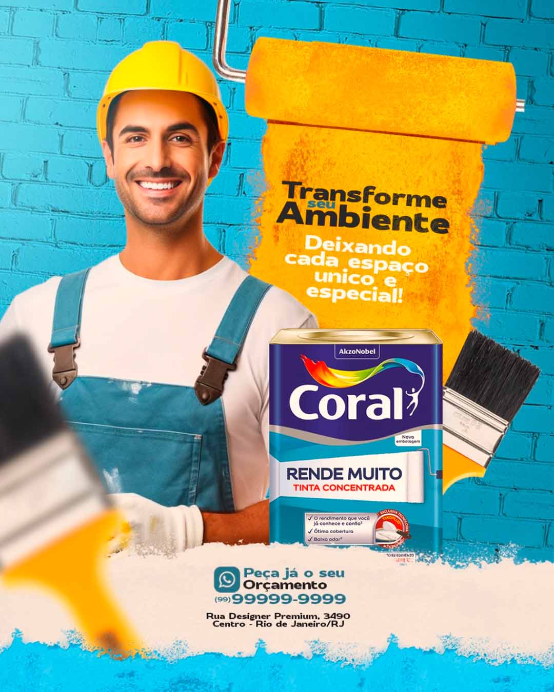 PSD FLYER FREE - TEMPLATE - CANVA - FREEPIK - DESIGNI - DESIGNER - PSD PINTURA - PINTOR - SOCIAL MEDIA