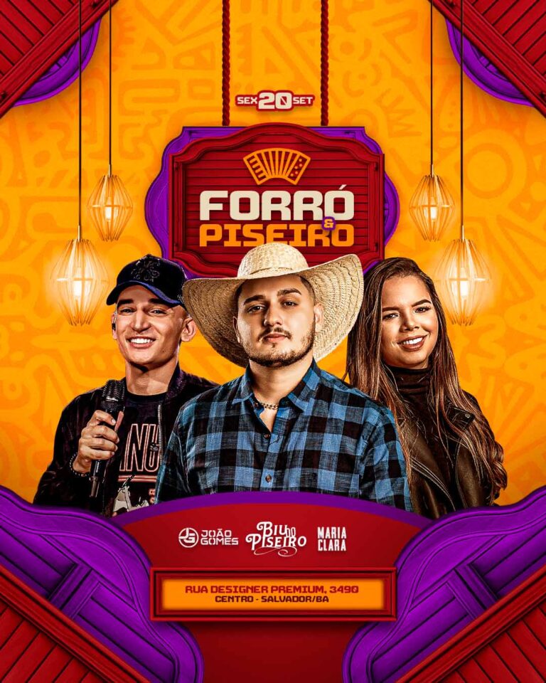 PSD FLYER FREE - TEMPLATE - CANVA - FREEPIK - DESIGNI - DESIGNER - PSD PISEIRO E FORRÓ - FORRÓ - EVENTOS