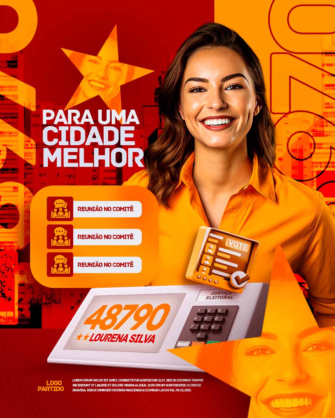 PSD FLYER FREE - TEMPLATE - CANVA - FREEPIK - DESIGNI - DESIGNER - PSD POLITICA - VOTE - PREFEITURA - SOCIAL MEDIA