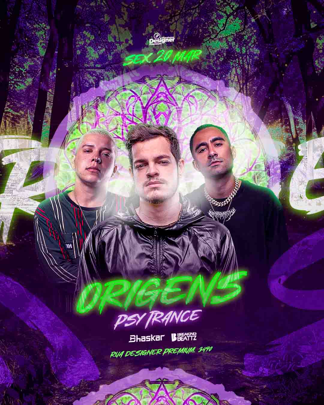 PSD FLYER FREE - TEMPLATE - CANVA - FREEPIK - DESIGNI - DESIGNER - PSD PSY TRANCE - ORIGENS - ELETRONICA- EVENTOS