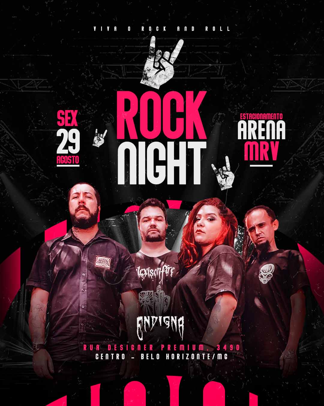 PSD FLYER FREE - TEMPLATE - CANVA - FREEPIK - DESIGNI - DESIGNER - PSD ROCK NIGHT - EVENTOS