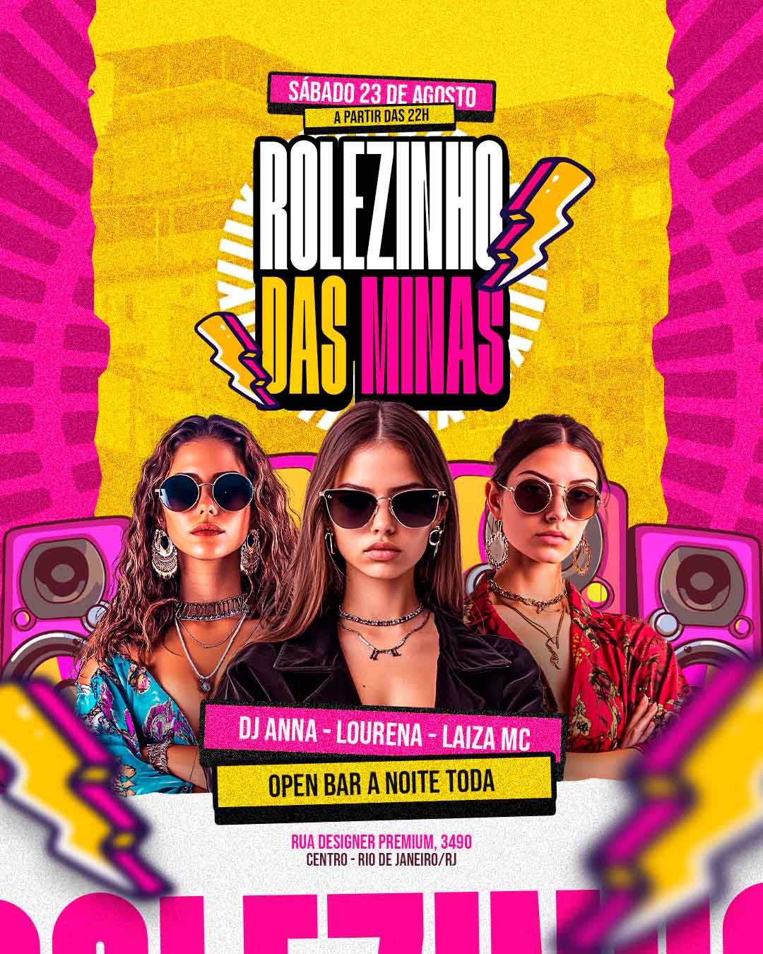 PSD FLYER FREE - TEMPLATE - CANVA - FREEPIK - DESIGNI - DESIGNER - PSD ROLEZINHA DAS MINAS - FUNK - EVENTOS