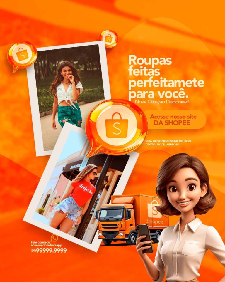 PSD FLYER FREE - TEMPLATE - CANVA - FREEPIK - DESIGNI - DESIGNER - PSD ROUPA SHOPEE - LOJA DE ROUPA - SOCIAL MEDIA