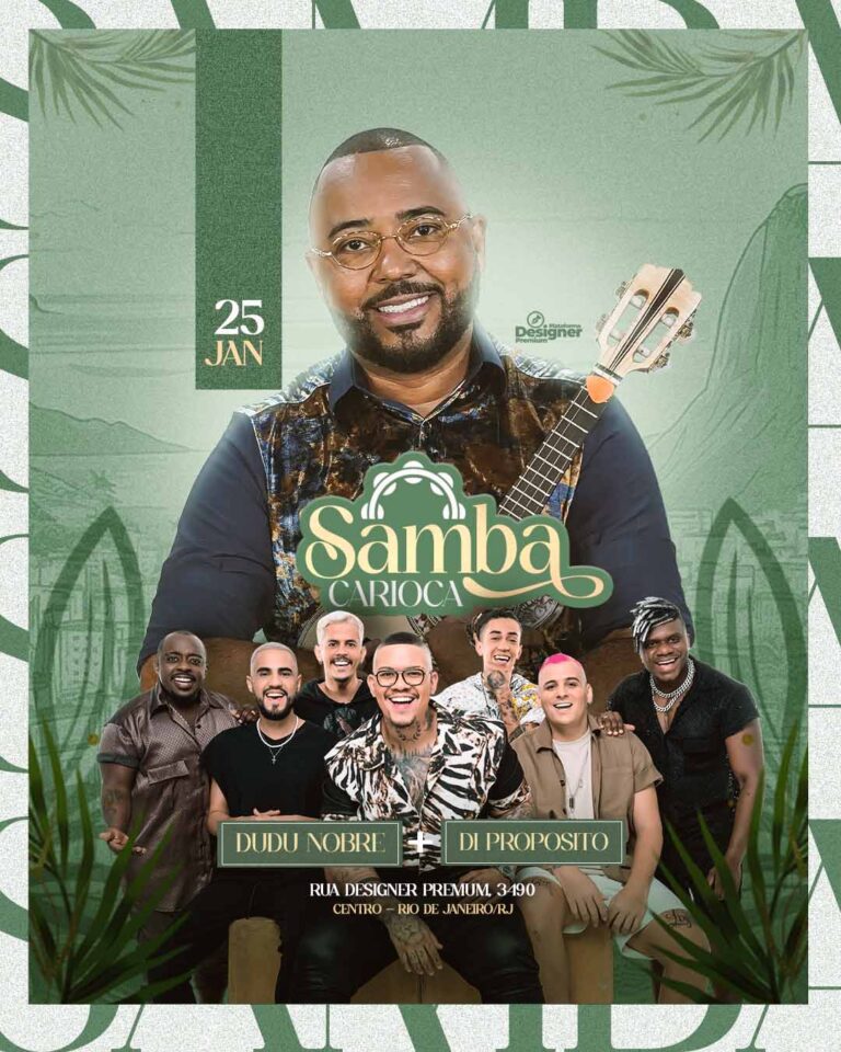 PSD FLYER FREE - TEMPLATE - CANVA - FREEPIK - DESIGNI - DESIGNER - PSD SAMBA CARIOCA - PAGODE - EVENTOS