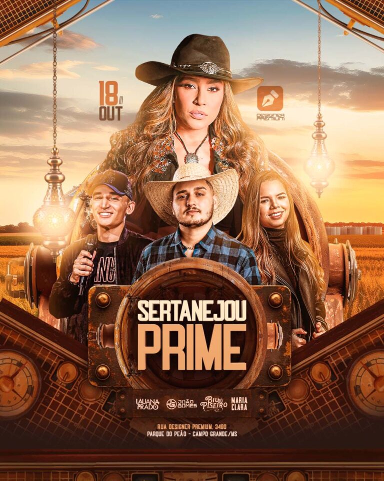 PSD FLYER FREE - TEMPLATE - CANVA - FREEPIK - DESIGNI - DESIGNER - PSD SERTANEJO PRIME - SERTANEJO - EVENTOS