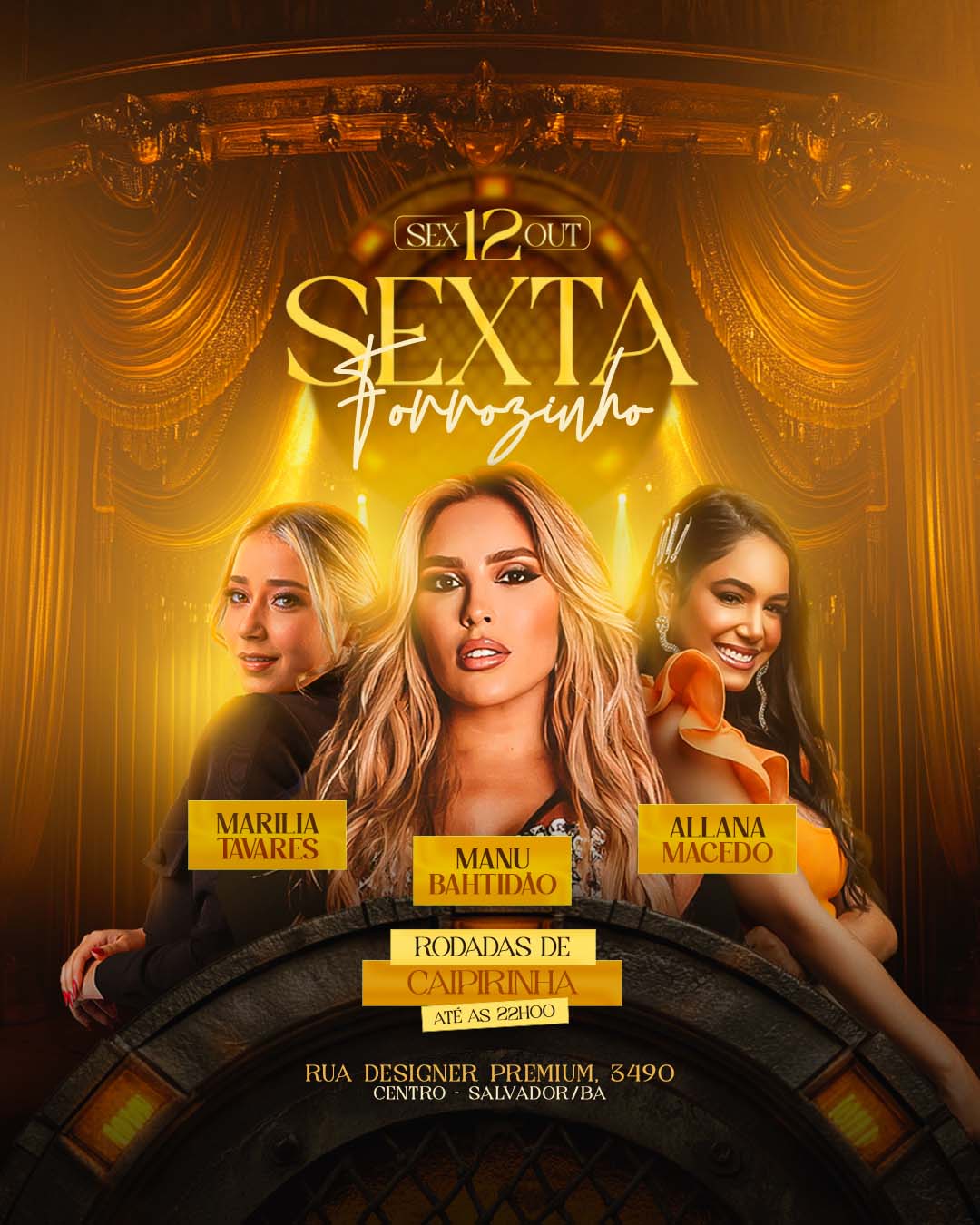 PSD FLYER FREE - TEMPLATE - CANVA - FREEPIK - DESIGNI - DESIGNER - PSD SEXTA DO FORROZINHO - FORRÓ - EVENTOS