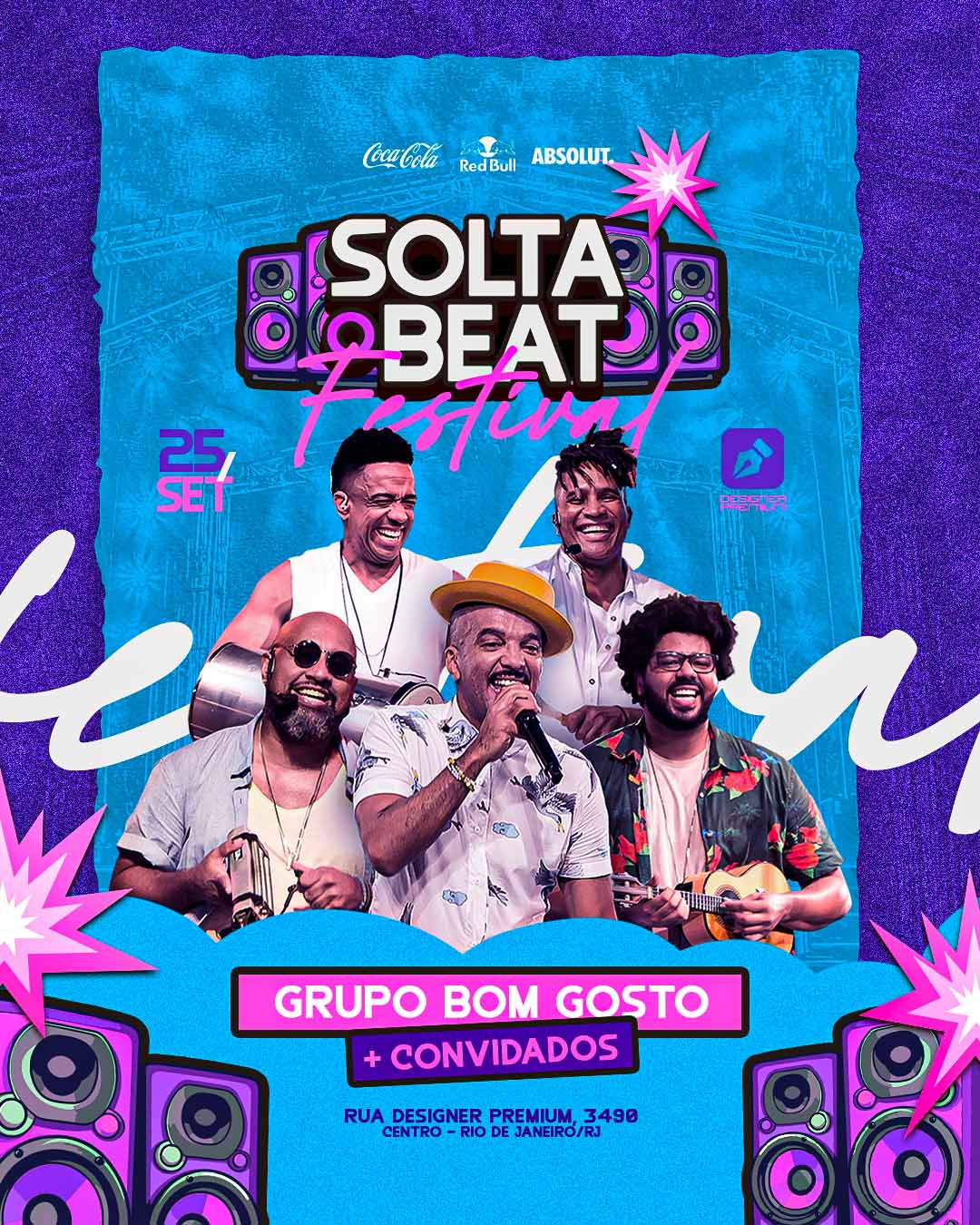 PSD FLYER FREE - TEMPLATE - CANVA - FREEPIK - DESIGNI - DESIGNER - PSD SOLTA O BEAT FESTIVAL PAGODE - PAGODE - EVENTOS