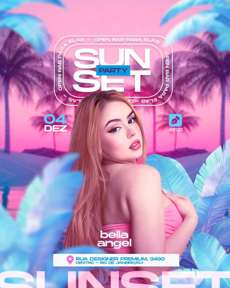PSD FLYER FREE - TEMPLATE - CANVA - FREEPIK - DESIGNI - DESIGNER - PSD SUNSET - ELETRONICA - EVENTOS