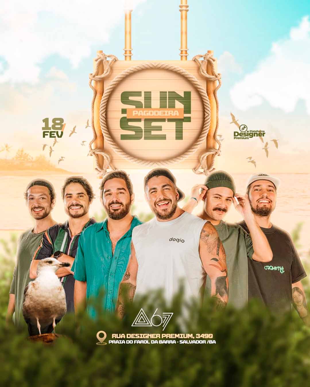 PSD FLYER FREE - TEMPLATE - CANVA - FREEPIK - DESIGNI - DESIGNER - PSD SUNSET PAGODEIRA- PAGODE - EVENTOS