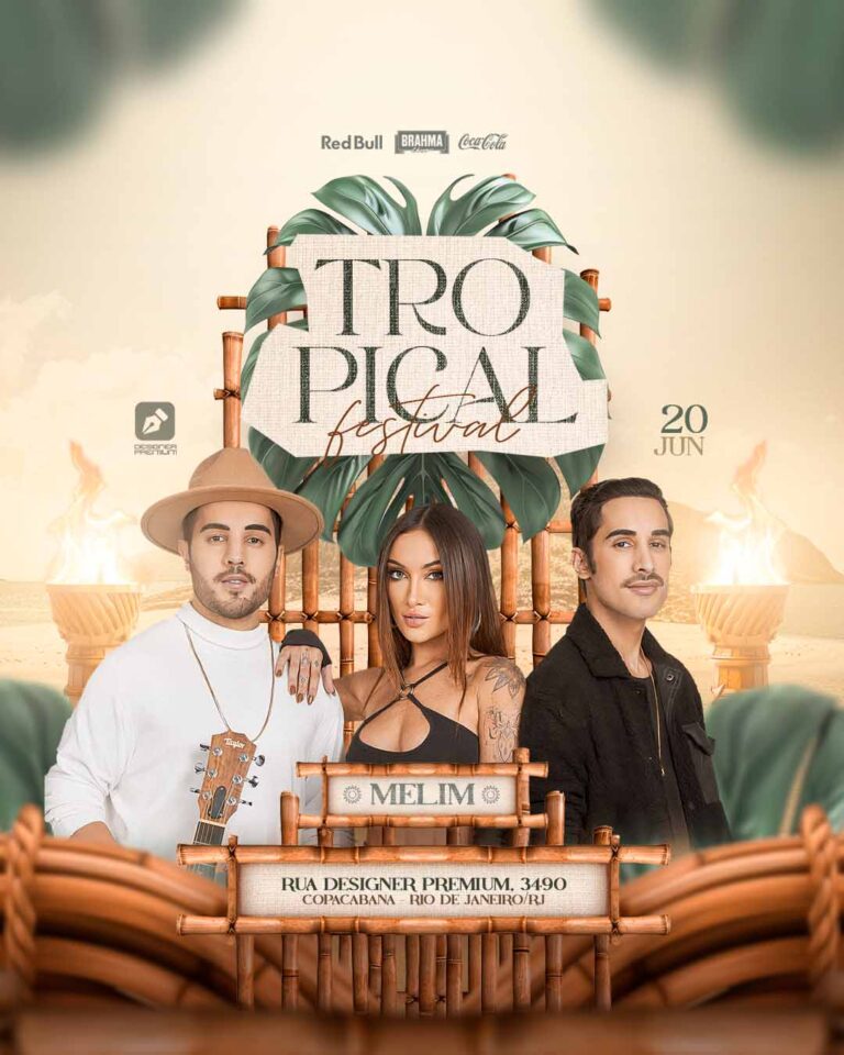 PSD FLYER FREE - TEMPLATE - CANVA - FREEPIK - DESIGNI - DESIGNER - PSD TROPICAL - EVENTOS -