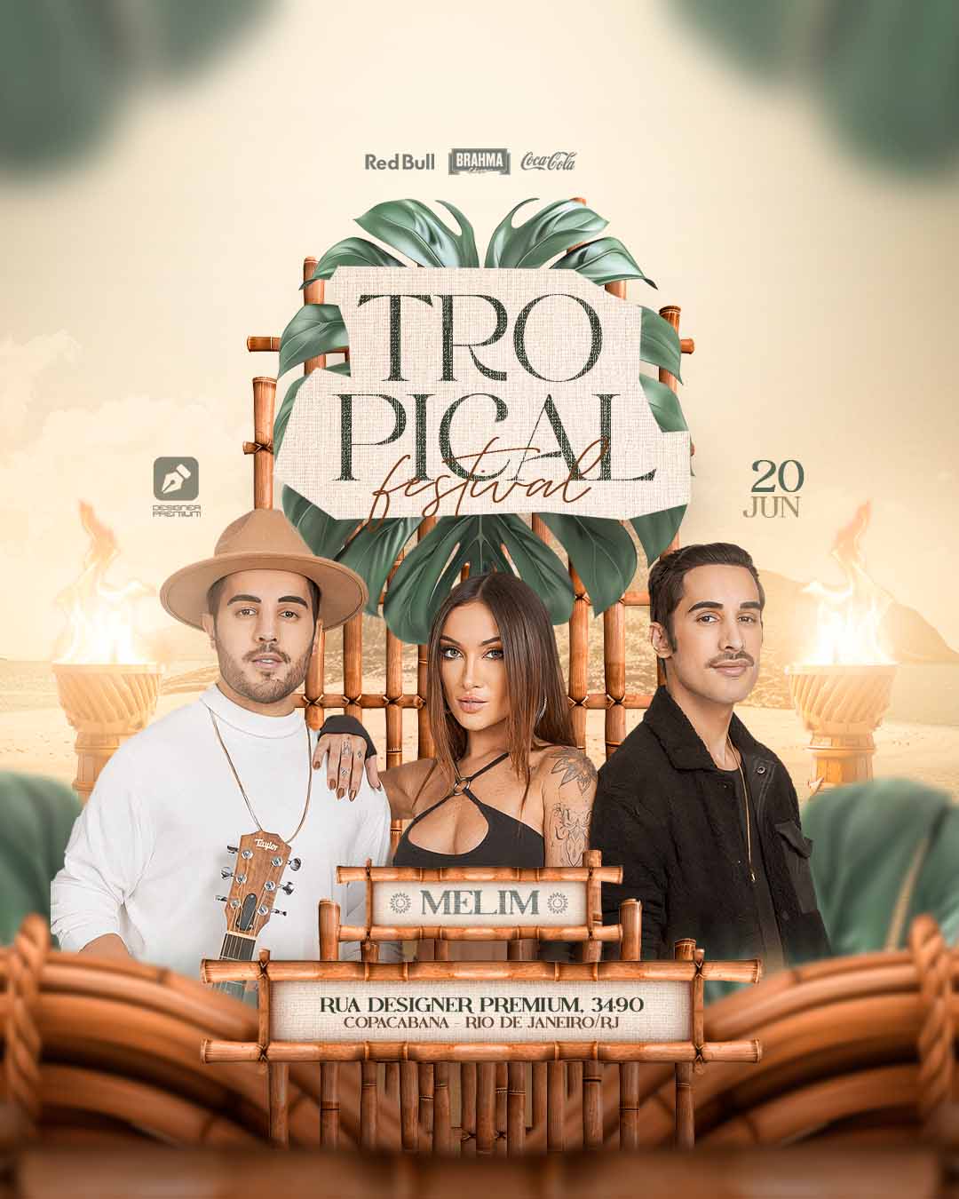 PSD FLYER FREE - TEMPLATE - CANVA - FREEPIK - DESIGNI - DESIGNER - PSD TROPICAL - EVENTOS -