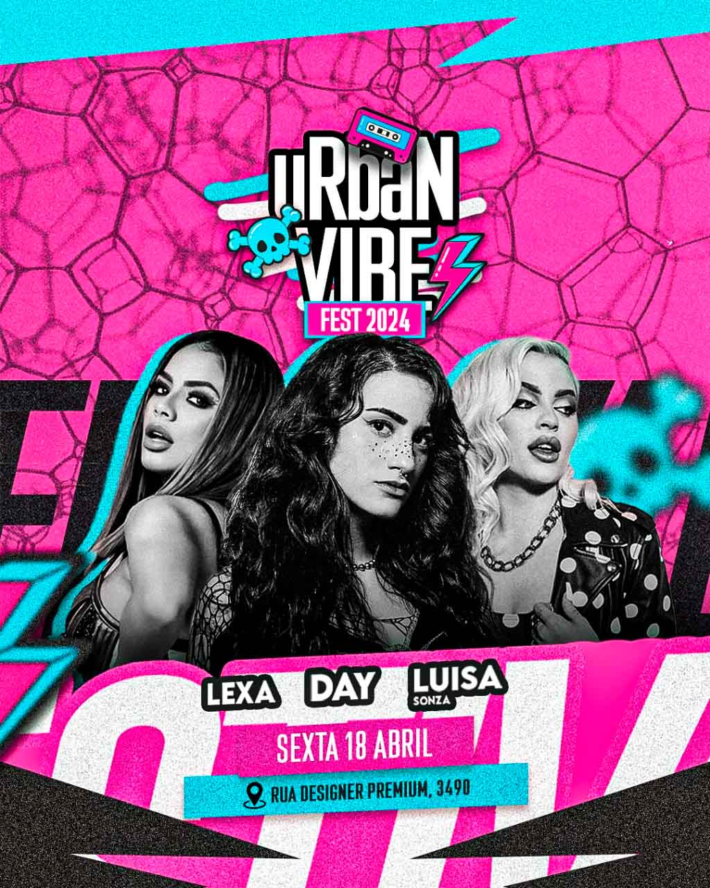 PSD FLYER FREE - TEMPLATE - CANVA - FREEPIK - DESIGNI - DESIGNER - PSD URBAN VIBE - POP - EVENTOS