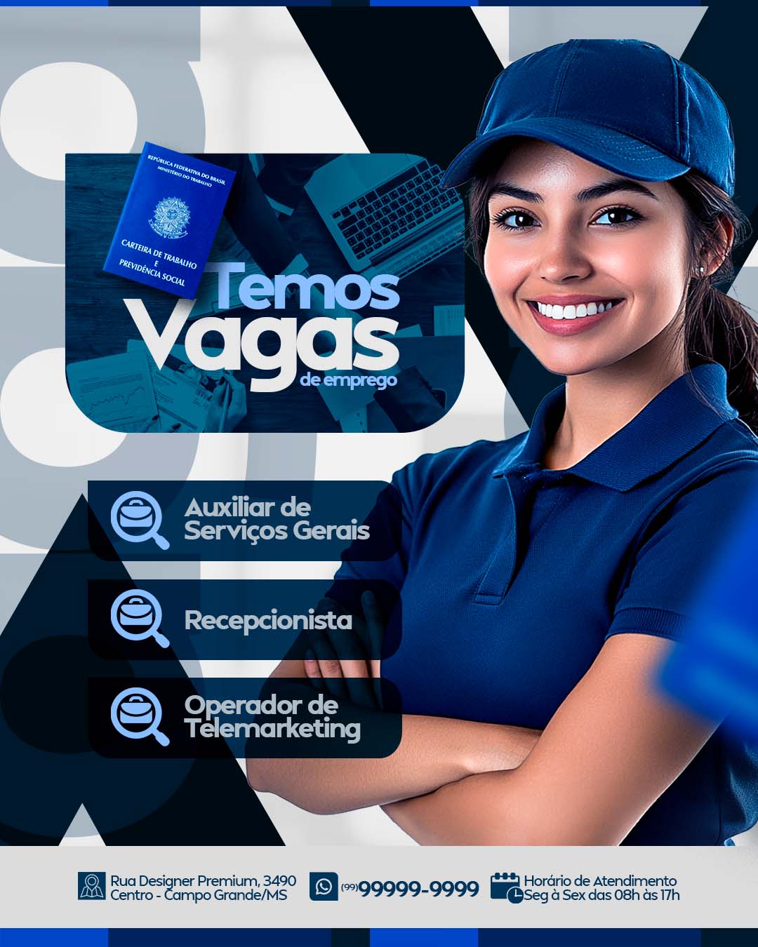 PSD FLYER FREE - TEMPLATE - CANVA - FREEPIK - DESIGNI - DESIGNER - PSD VAGA DE EMPREGO - SERVIÇOS - SOCIAL MEDIA