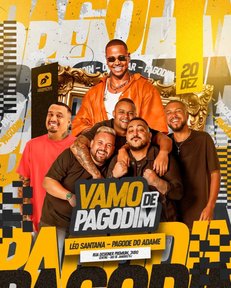 PSD FLYER FREE - TEMPLATE - CANVA - FREEPIK - DESIGNI - DESIGNER - PSD VAMO DE PAGODIM - PAGODE - EVENTOS