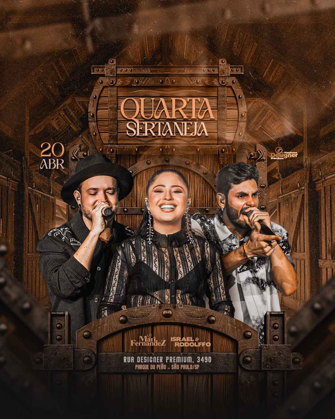 PSD FLYER FREE - TEMPLATE - CANVA - FREEPIK - DESIGNI - DESIGNER - QUARTA SERTANEJA - SERTANEJO - PISEIRO - FORRÓ - VAQUEJADA - LOUNGER - BARZINHO - BOTECO - EVENTOS
