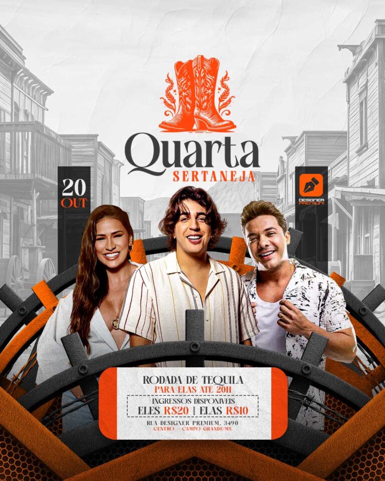 PSD FLYER FREE - TEMPLATE - CANVA - FREEPIK - DESIGNI - DESIGNER - QUARTA SERTANEJO - SERTANEJA - PISEIRO - FORRÓ - BOTECO - BARZINHO - LOUNGER - PUB - EVENTO