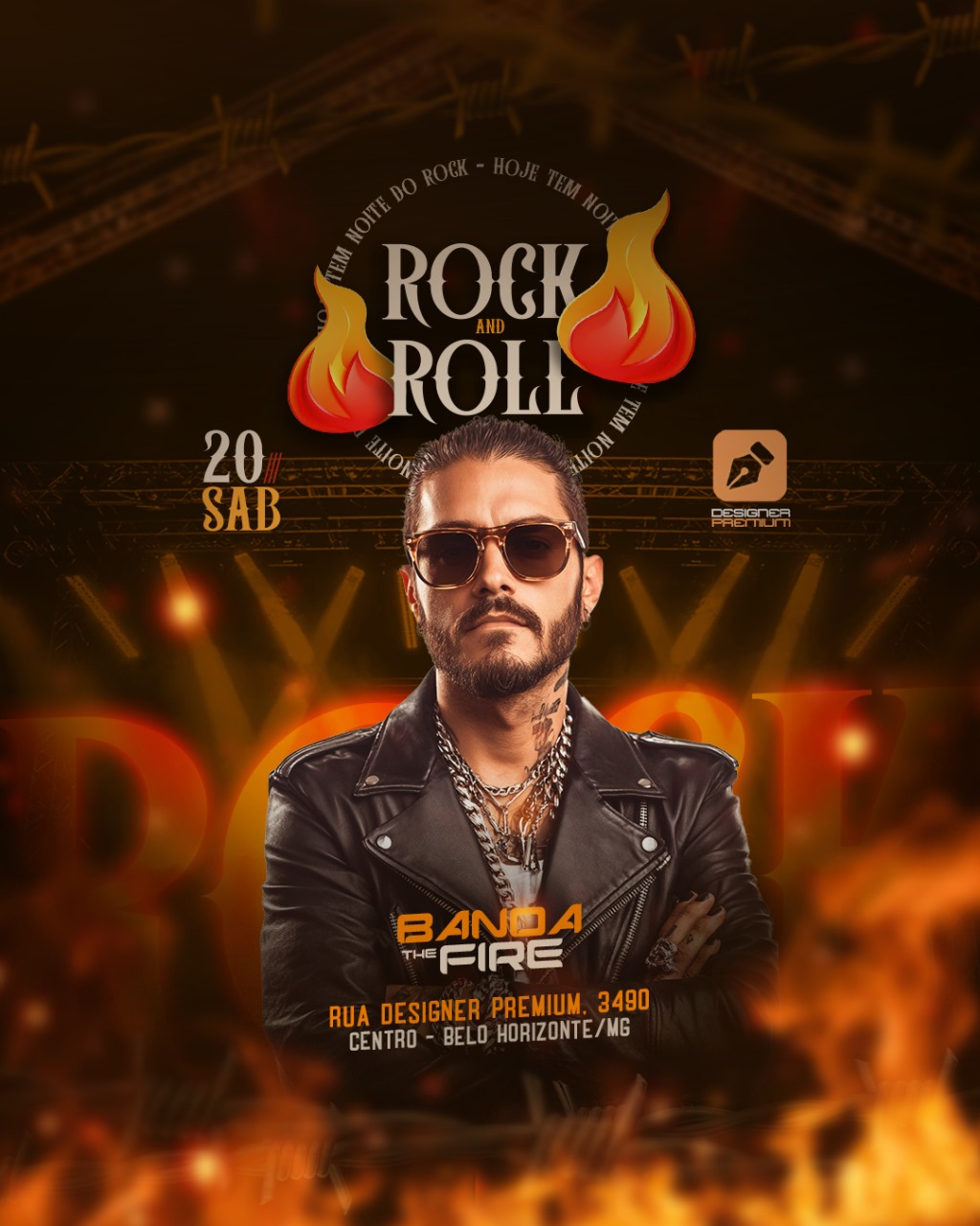 PSD FLYER FREE - TEMPLATE - CANVA - FREEPIK - DESIGNI - DESIGNER - ROCK AND ROLL - BALADA - PUB - LOUNGER - BANDA - EVENTO 2