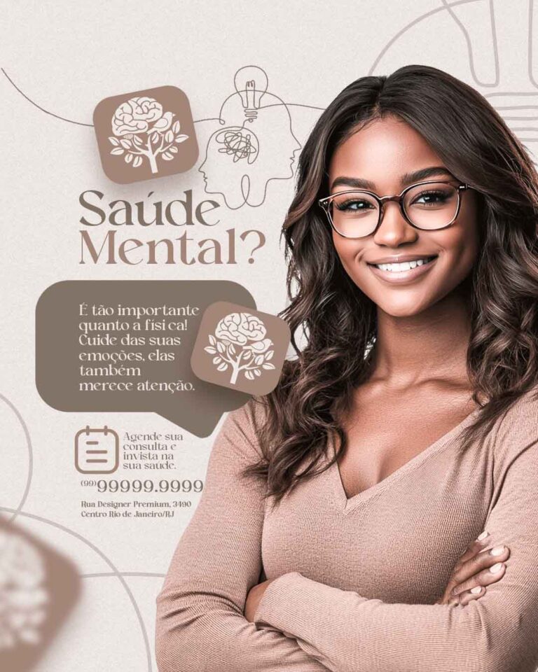 PSD FLYER FREE - TEMPLATE - CANVA - FREEPIK - DESIGNI - DESIGNER - SAUDE MENTAL - PSICOLOGA - PSICOLOGIA - CONSULTA - MEDICO - SOCIAL MEDIA