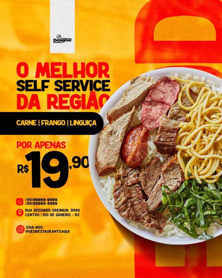 PSD FLYER FREE - TEMPLATE - CANVA - FREEPIK - DESIGNI - DESIGNER - SELV SERVICE - MARMITA - MARMITEX - IFOOF - DELIVERY - RESTAURANTE - SOCIAL MEDIA