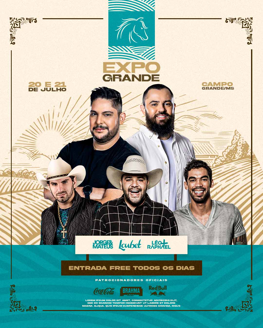 PSD FLYER FREE - TEMPLATE - CANVA - FREEPIK - DESIGNI - DESIGNER - SERTANEJO - EXPOGRANDE - CAVALGADA - VAQUEJADA - BOTECO - LOUNGER - PUB - PISEIRO - FORRO - EVENTO