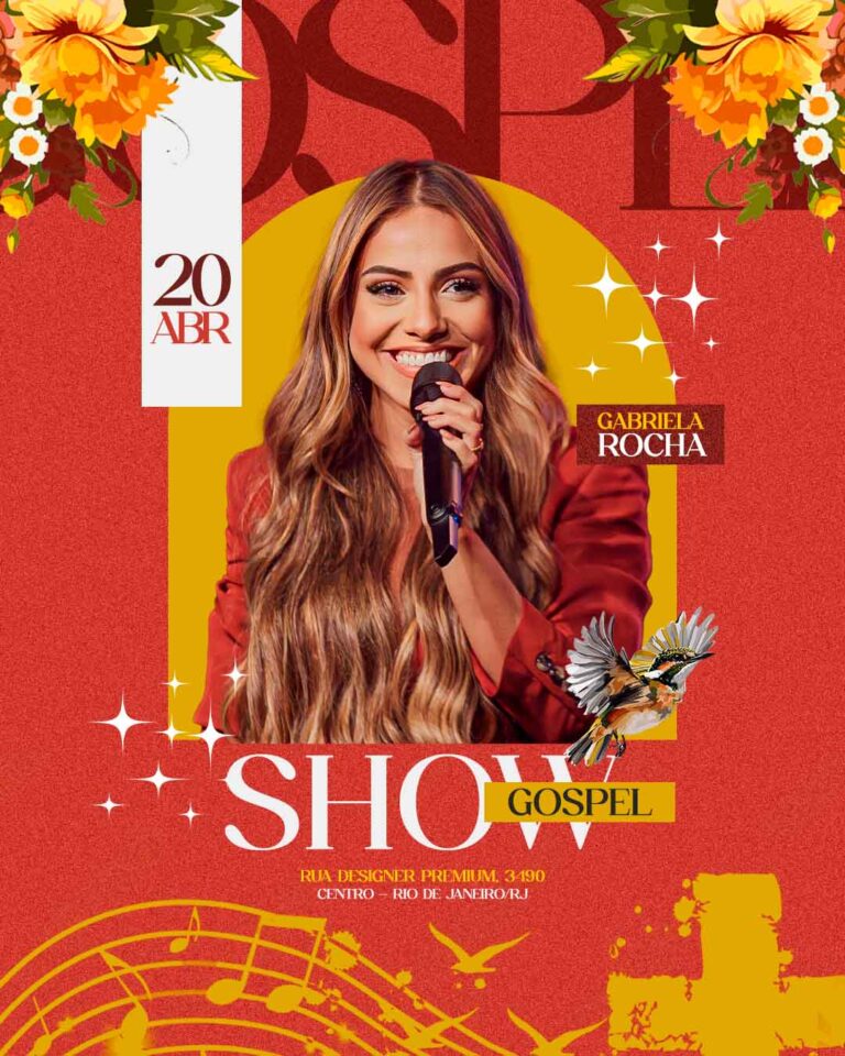 PSD FLYER FREE - TEMPLATE - CANVA - FREEPIK - DESIGNI - DESIGNER - SHOW GOSPEL - PASTOR - IGREJA - CULTO - EVENTOS