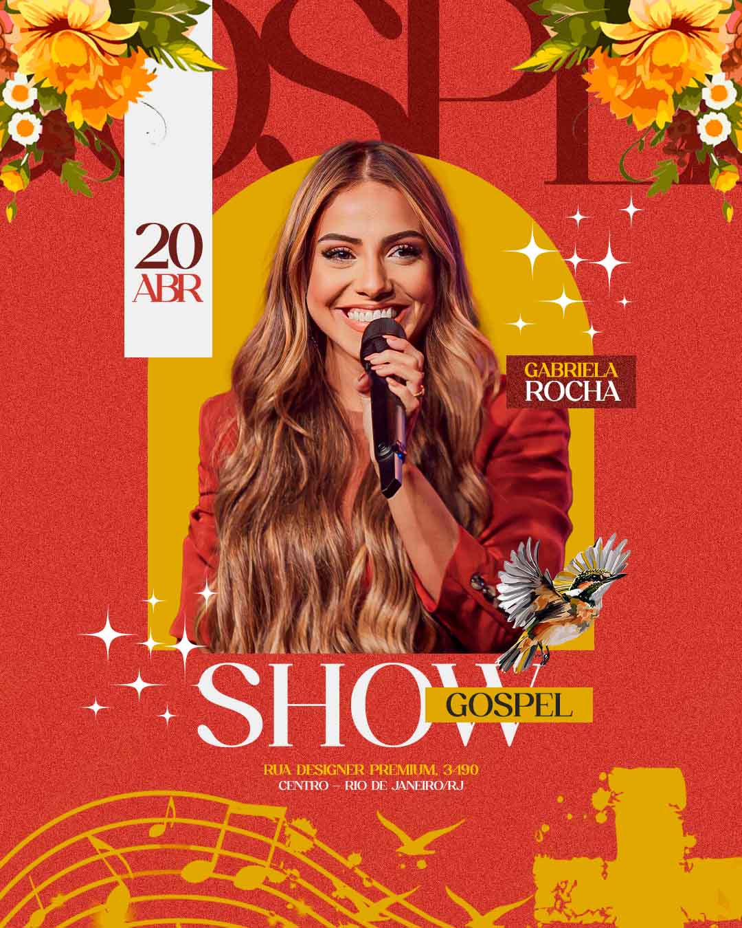 PSD FLYER FREE - TEMPLATE - CANVA - FREEPIK - DESIGNI - DESIGNER - SHOW GOSPEL - PASTOR - IGREJA - CULTO - EVENTOS