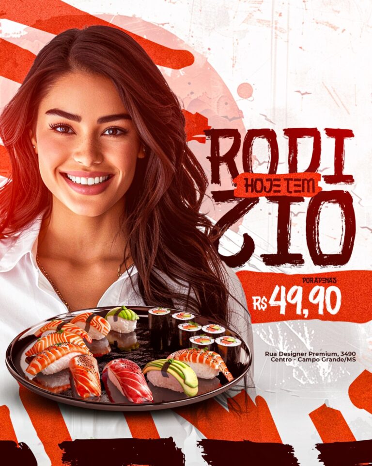 PSD FLYER FREE - TEMPLATE - CANVA - FREEPIK - DESIGNI - DESIGNER - SUSHI - JAPA - RIDIZIO - IFOOD - DELIVERY - SOCIAL MEDIA 1